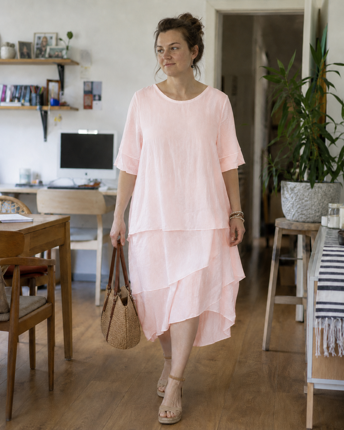Klotylda | Elegant women's dress with a side slit – chic women's dress with a slit