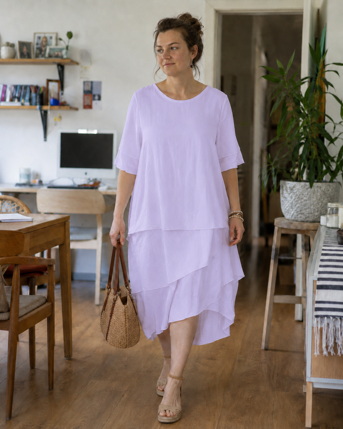 Klotylda | Elegant women's dress with a side slit – chic women's dress with a slit