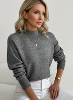 Ember | Damska miękka dzianinowa bluzka – elegancki sweter z golfem