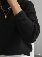 Ember | Damska miękka dzianinowa bluzka – elegancki sweter z golfem