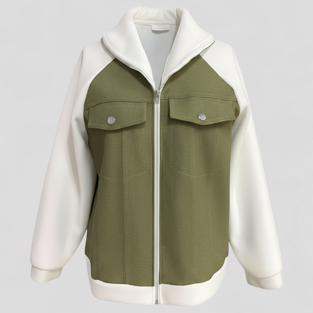 Jessalyn | Elegant Women's V-Neck Jacket – Long-Sleeved Polyester Jacket