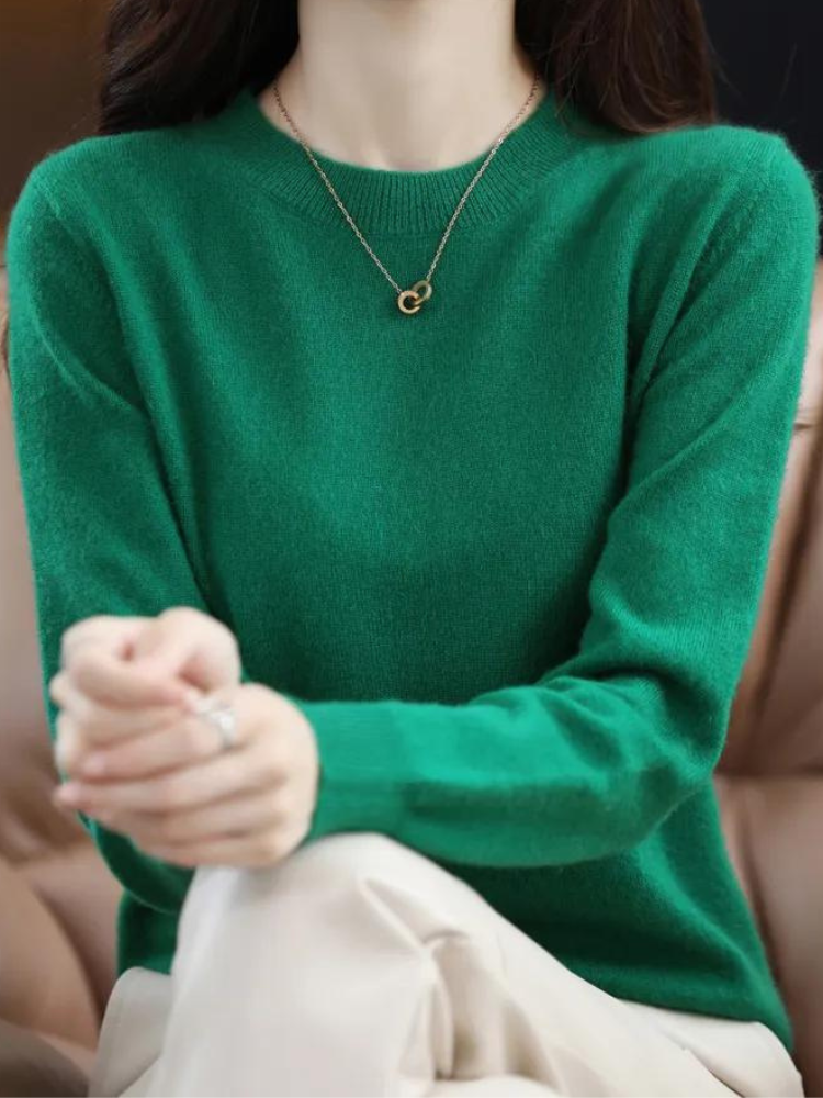 Alisa | Damski sweter z wełny merino – lekki dzianinowy pulower