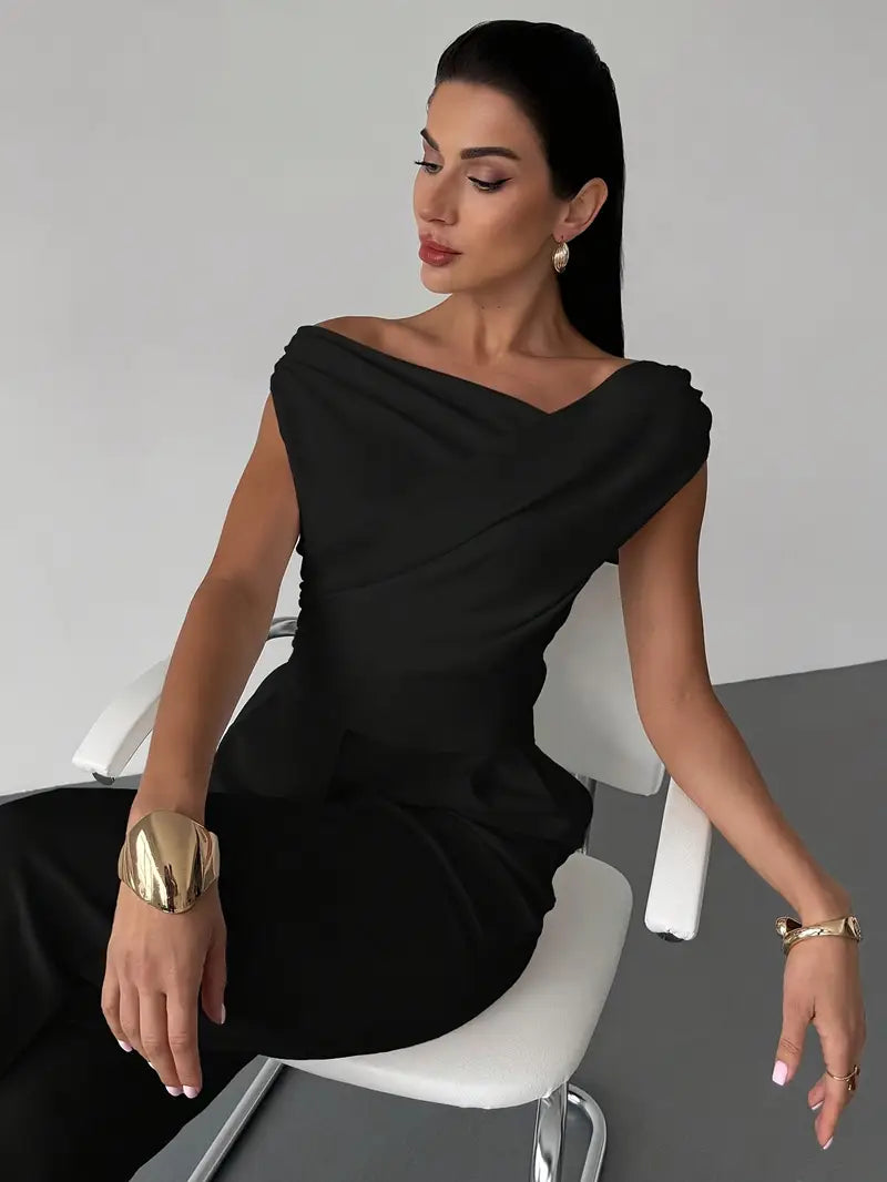 Zorelle | Elegancka damska bluzka z drapowanymi ramionami