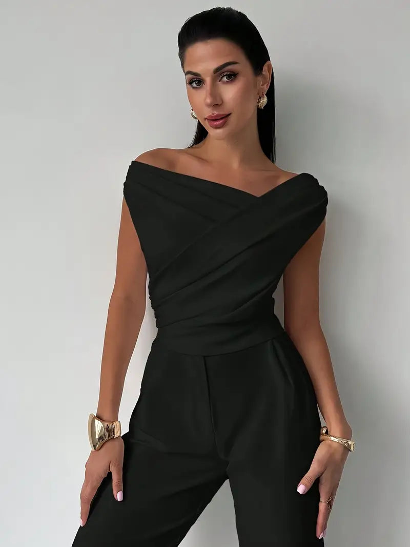 Zorelle | Elegancka damska bluzka z drapowanymi ramionami