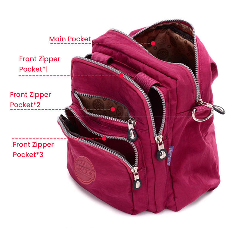 Wasylisa | Wodoodporna torba crossbody 3 w 1, która może służyć jako torba na ramię i torebka ręczna
