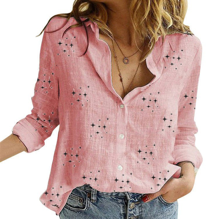 Calythera | Women's printed button-up blouse