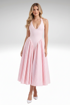 Off-the-shoulder midi dress - relaxed, flowing elegance