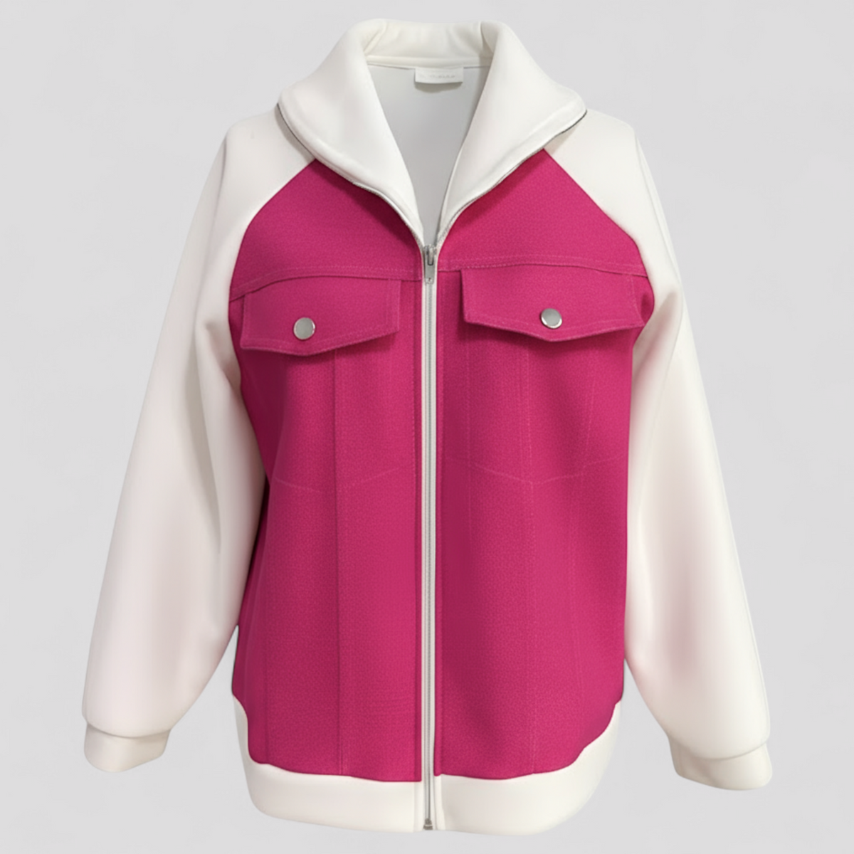 Jessalyn | Elegant Women's V-Neck Jacket – Long-Sleeved Polyester Jacket