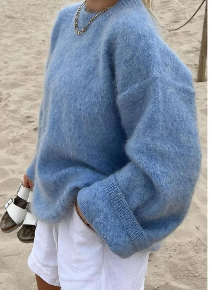 Elizandra | Damska sweter z dzianiny w stylu oversize – wygodny sweter o luźnym kroju