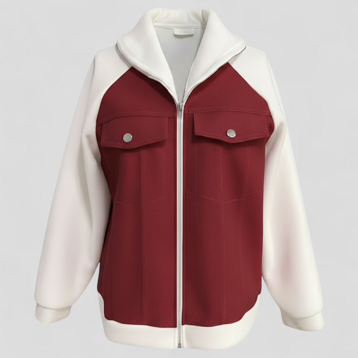 Jessalyn | Elegant Women's V-Neck Jacket – Long-Sleeved Polyester Jacket