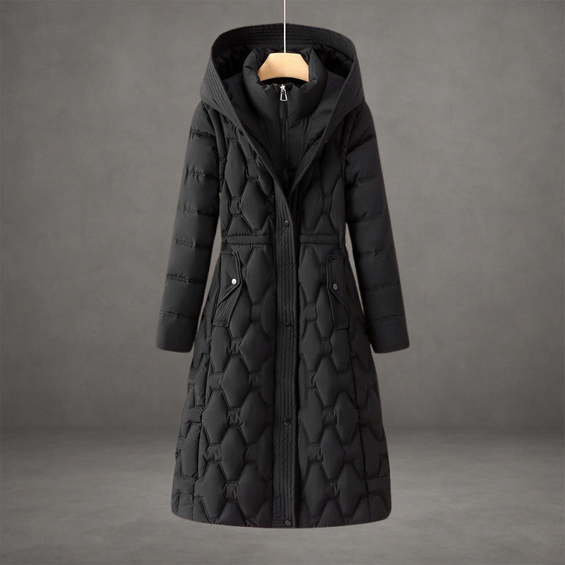Ioanna | Long Women's Hooded Coat – Warm Insulated Outerwear