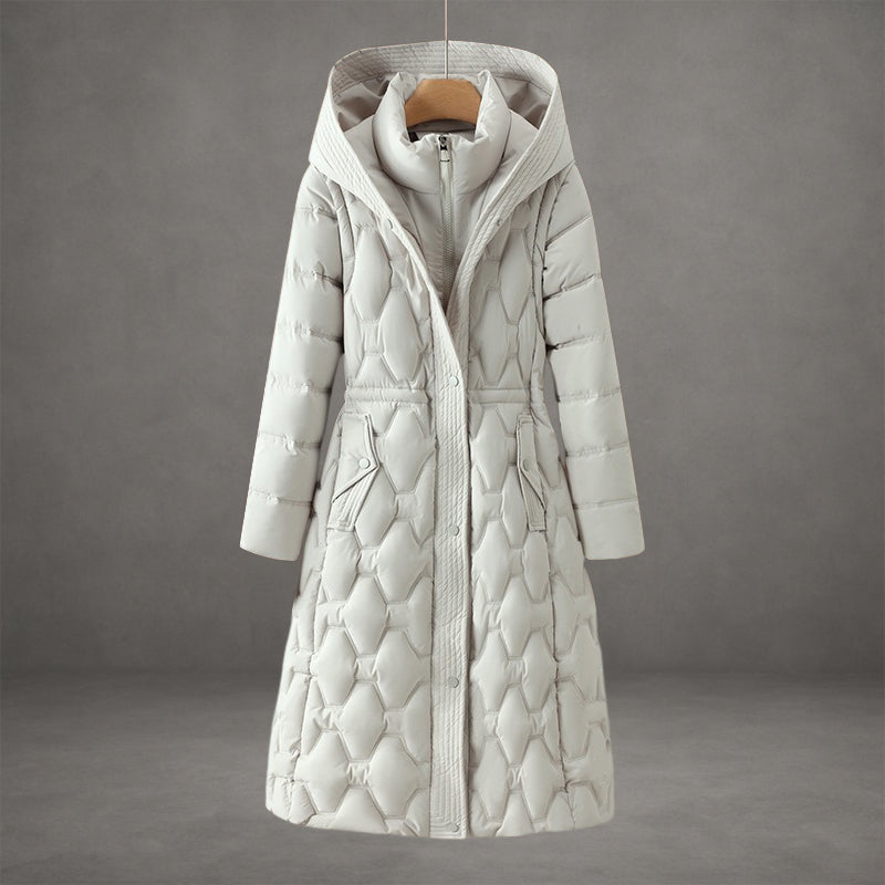 Ioanna | Long Women's Hooded Coat – Warm Insulated Outerwear