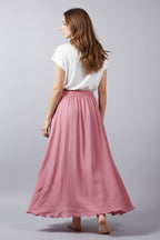 High-waisted maxi skirt with a relaxed fit for women – elegant, long silhouette