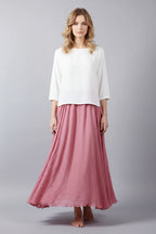 High-waisted maxi skirt with a relaxed fit for women – elegant, long silhouette