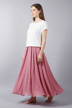 High-waisted maxi skirt with a relaxed fit for women – elegant, long silhouette
