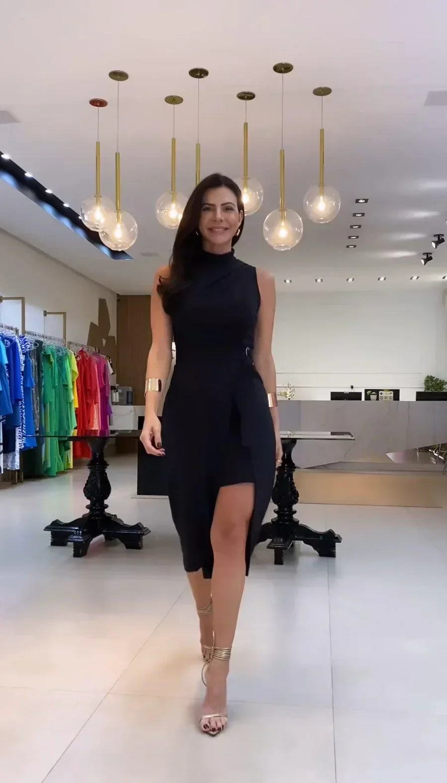 Evelisse | Asymetryczna sukienka damska – elegancka, luksusowa sukienka
