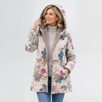 Nereida | Damska kurtka w stylu vintage z kwiatowym wzorem – luźny krój