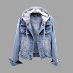 Zofia | Damska kurtka jeansowa klasyczna slim fit – lekki oddychający denim