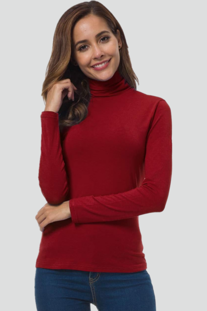 Ottilie | Damski sweter z golfem – sweter z długim rękawem o luźnym kroju
