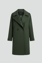 Benigna | Damski trencz z kołnierzem z klapami notched lapel – klasyczny płaszcz midi
