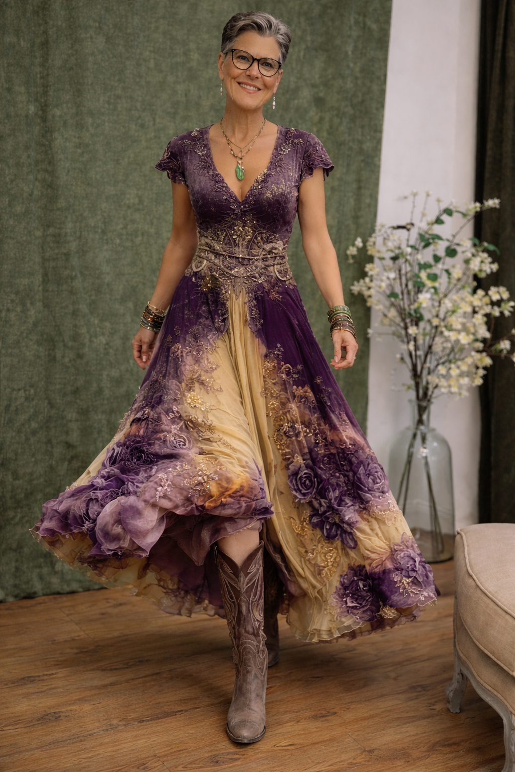 Ingrid™ | Stylish vintage-inspired boho dress