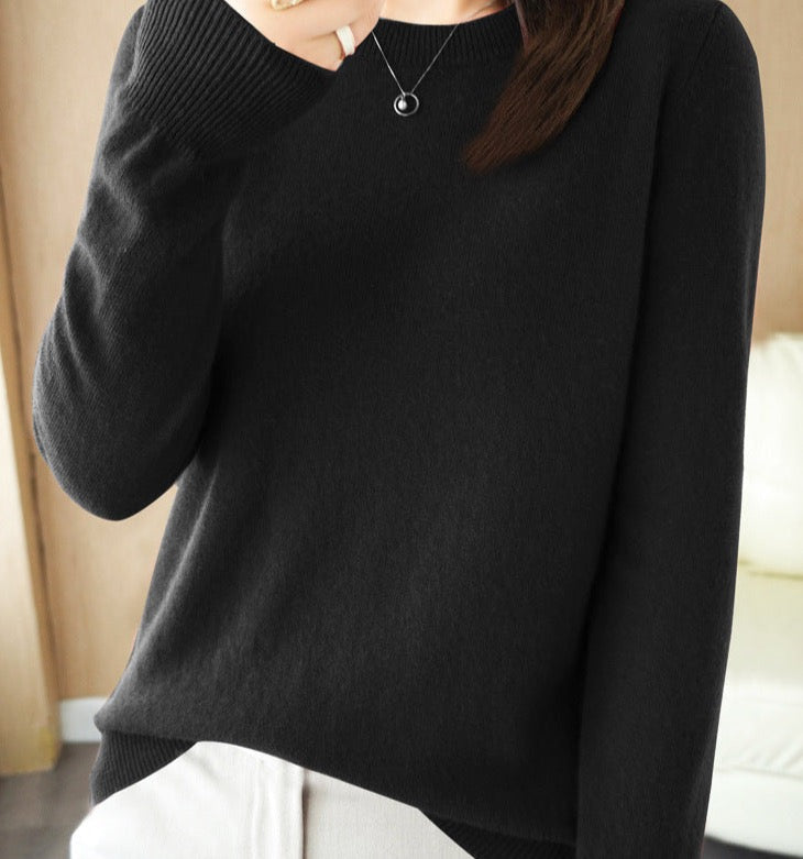 Alisa | Damski sweter z wełny merino – lekki dzianinowy pulower