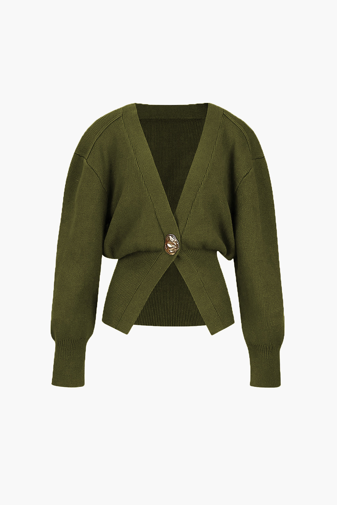 Maristel | Damski elegancki sweter dzianinowy – ozdobne złote guziki