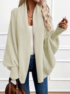 Zadie | Women’s Mid-Length Cardigan – Loose Fit Shawl Collar Jacket