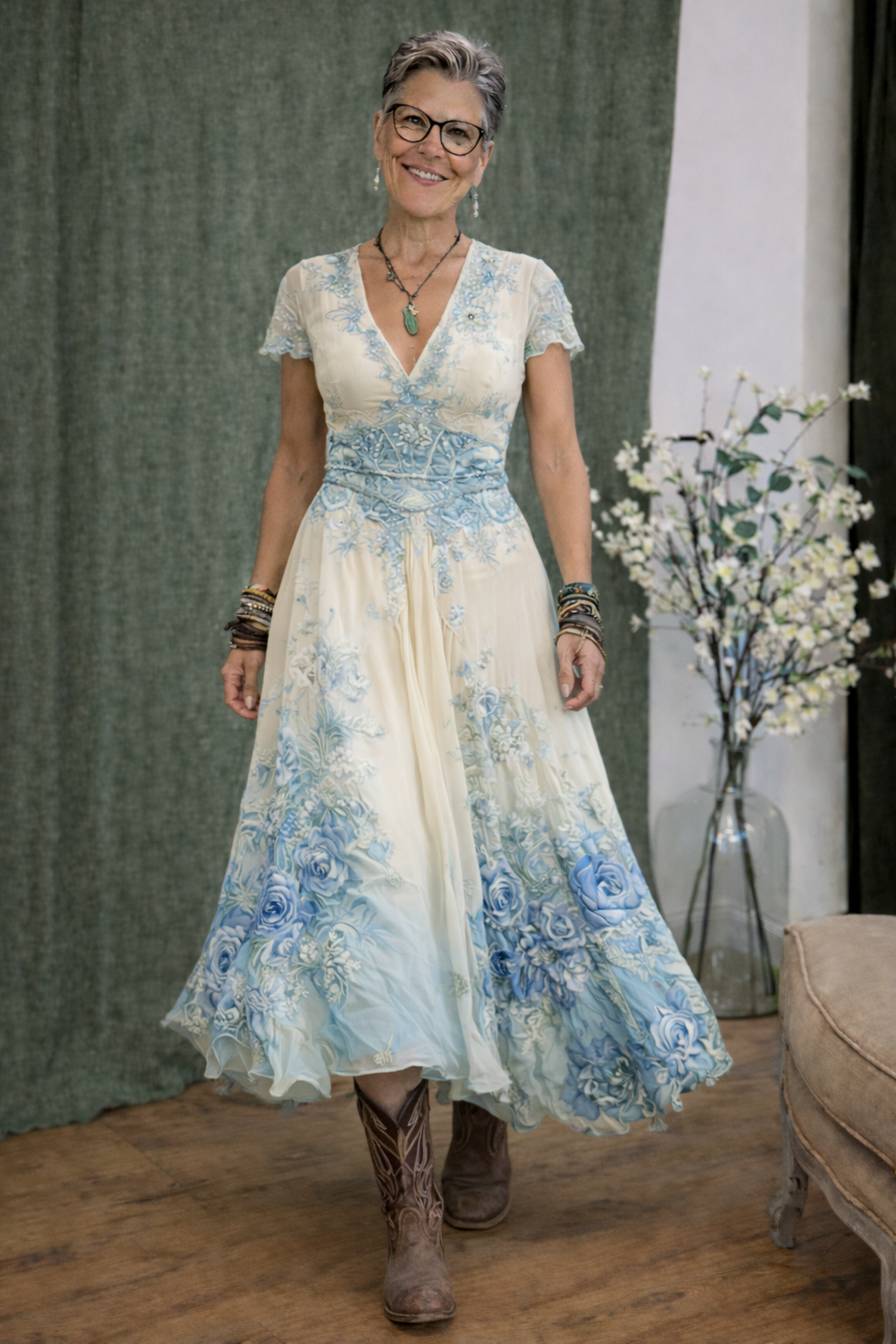 Ingrid™ | Stylish vintage-inspired boho dress