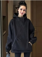 Annika | Damska kurtka z kapturem i asymetrycznym zamkiem – odzież wierzchnia w stylu vintage casual