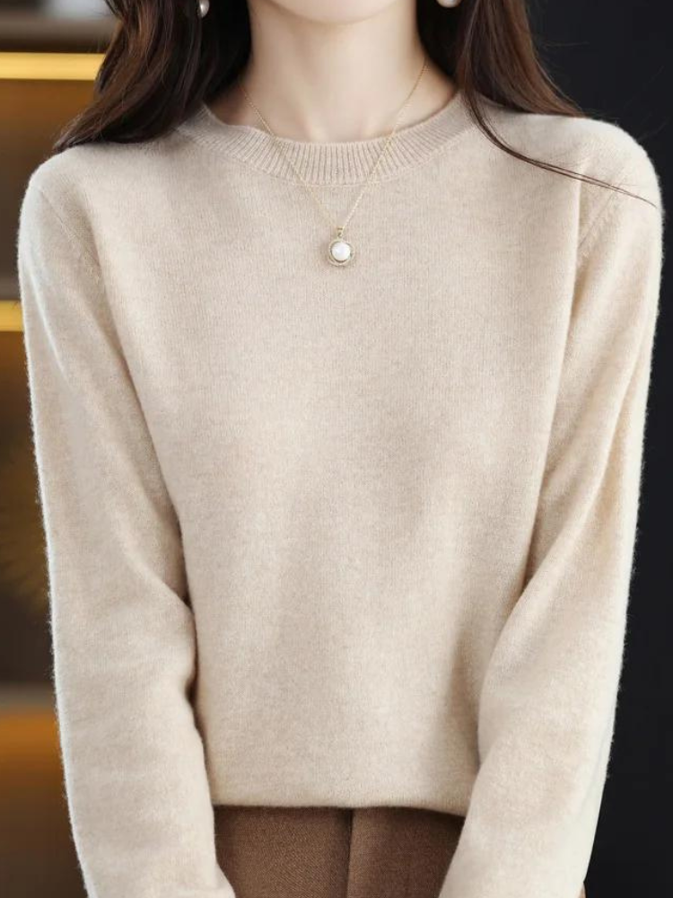 Alisa | Damski sweter z wełny merino – lekki dzianinowy pulower