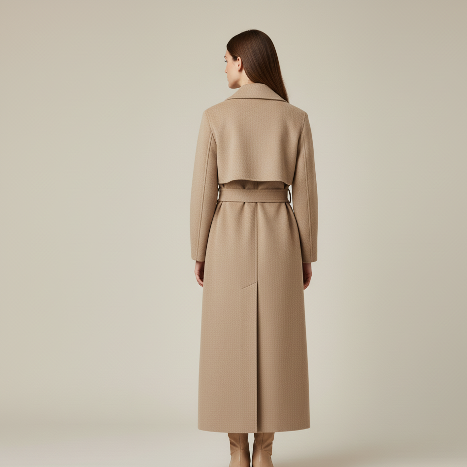 Klasyczny Beżowy Trencz Damski