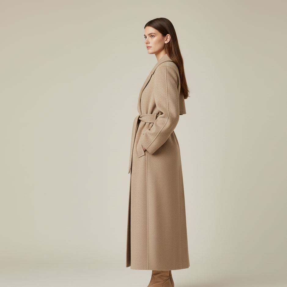 Klasyczny Beżowy Trencz Damski