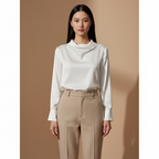 Elegancka Satynowa Bluzka Damska | Idealna do Biura