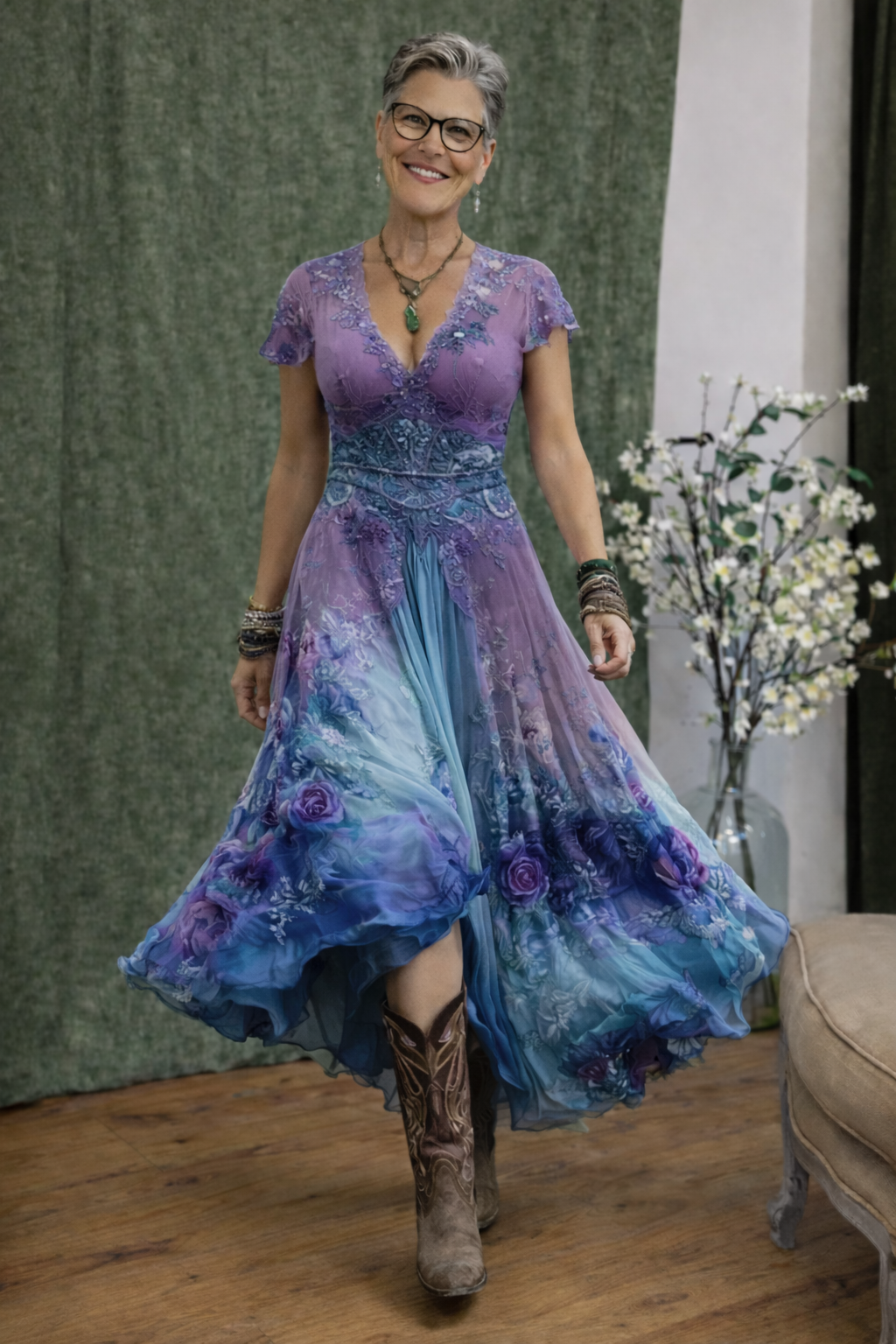 Ingrid™ | Stylish vintage-inspired boho dress