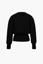 Maristel | Damski elegancki sweter dzianinowy – ozdobne złote guziki