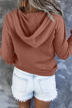 Aeloria | Bluza z kapturem ze sznurkiem do regulacji – Casualowy model typu pullover
