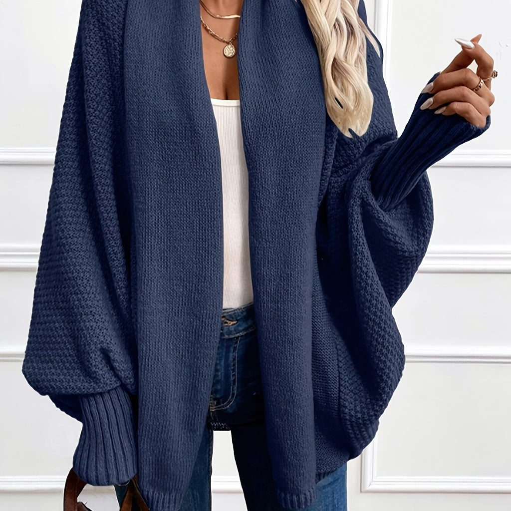 Zadie | Women’s Mid-Length Cardigan – Loose Fit Shawl Collar Jacket