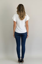 Elegant women's blouse with puffed sleeves - chic, airy, and lightweight blouse