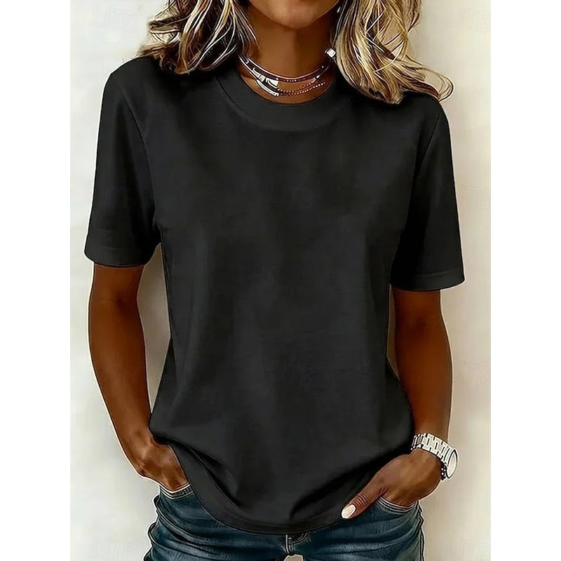 Corielle | Women's short-sleeved T-shirt – casual crew neck blouse