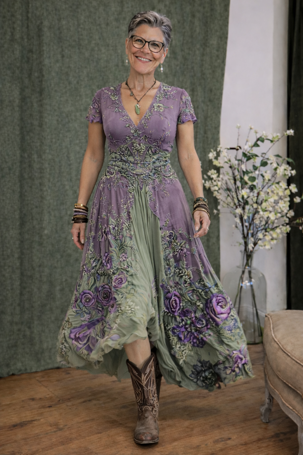 Ingrid™ | Stylish vintage-inspired boho dress