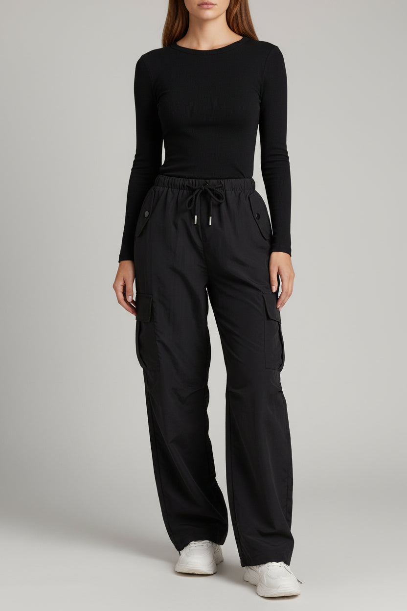 Damskie spodnie typu cargo Urban Utility – luźne spodnie w stylu streetwear