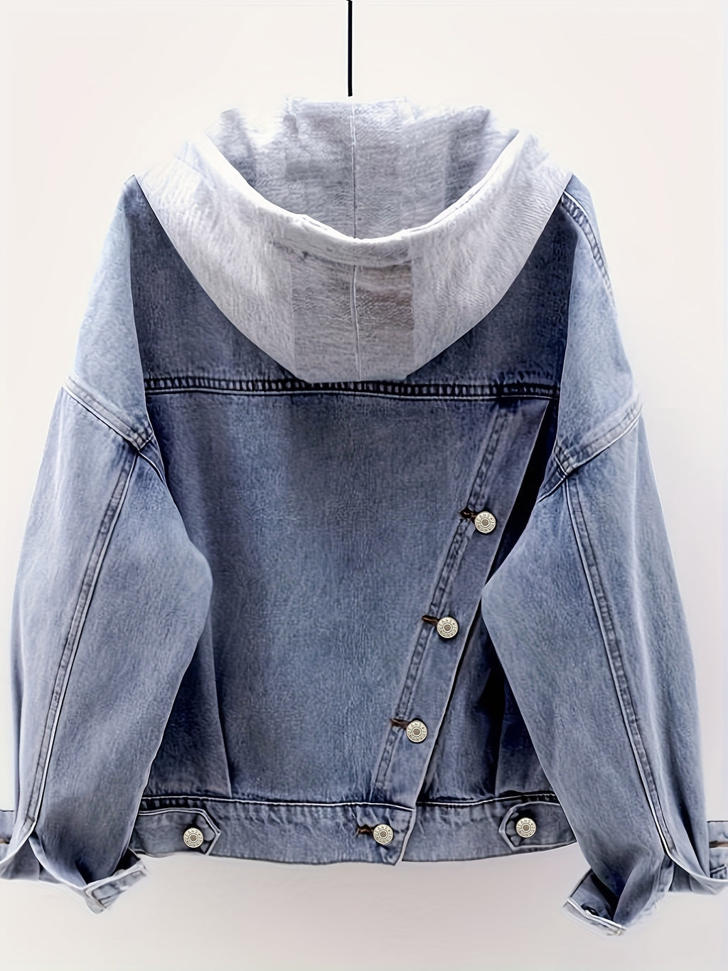Kaelani | Damska kurtka dżinsowa w stylu oversize – kurtka dżinsowa z kapturem w stylu