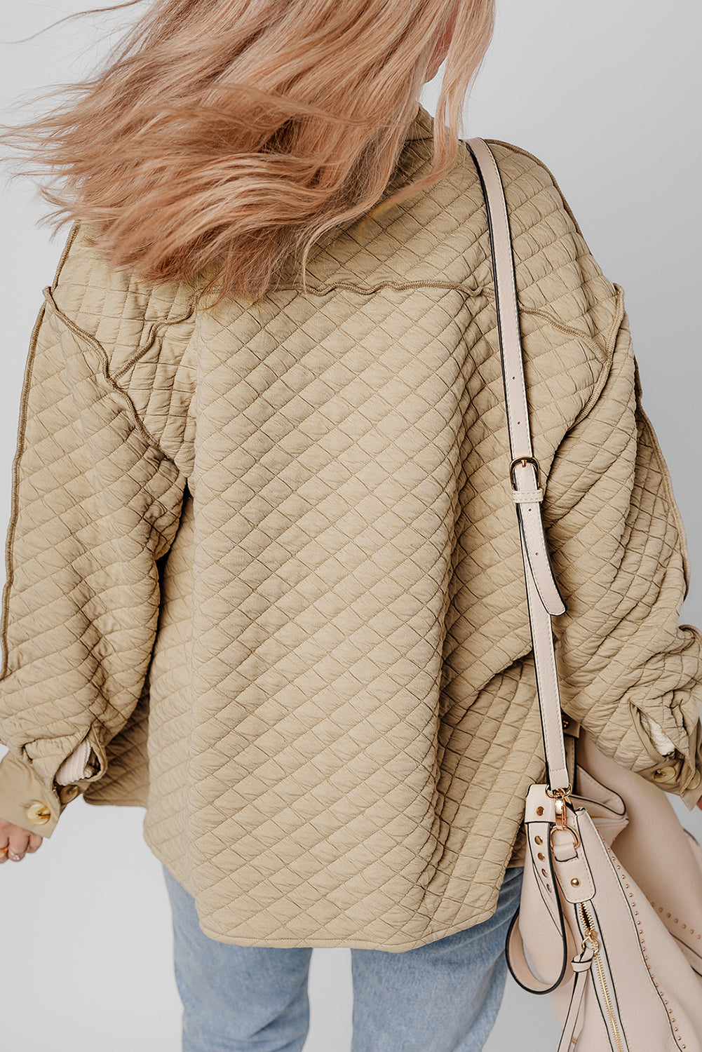 Norelia | Women's Quilted Shacket – Button-Up Jacket with Turn-Down Collar