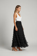 Elegant pleated midi skirt for women – timeless, elegant design