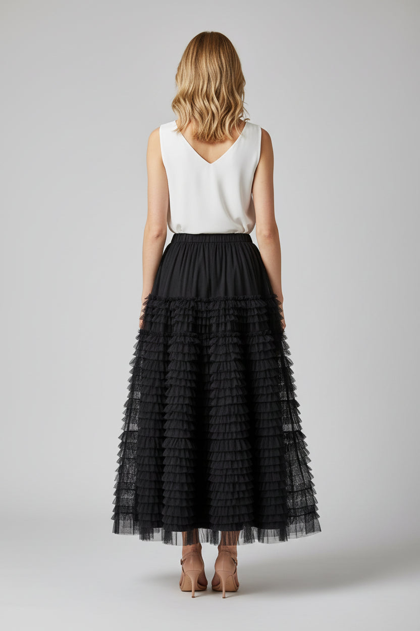 Elegancka plisowana spódnica midi dla kobiet – ponadczasowy, elegancki design