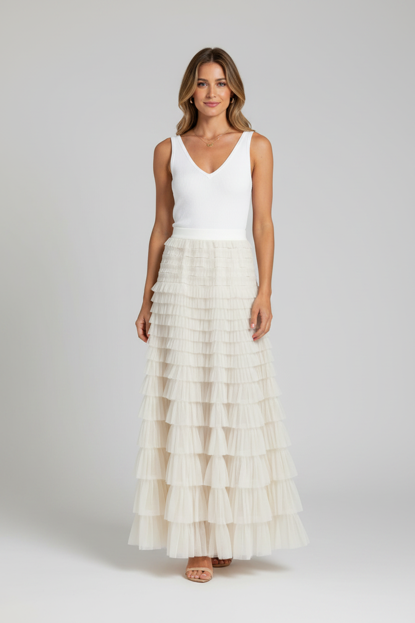Elegancka plisowana spódnica midi dla kobiet – ponadczasowy, elegancki design