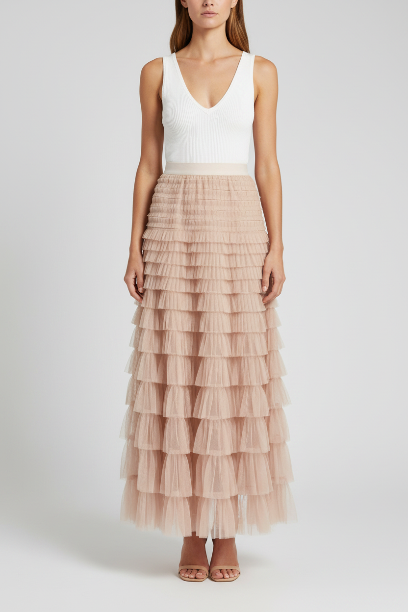 Elegancka plisowana spódnica midi dla kobiet – ponadczasowy, elegancki design