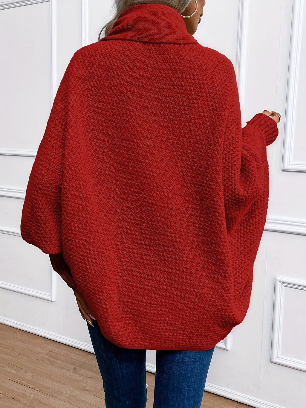 Zadie | Women’s Mid-Length Cardigan – Loose Fit Shawl Collar Jacket