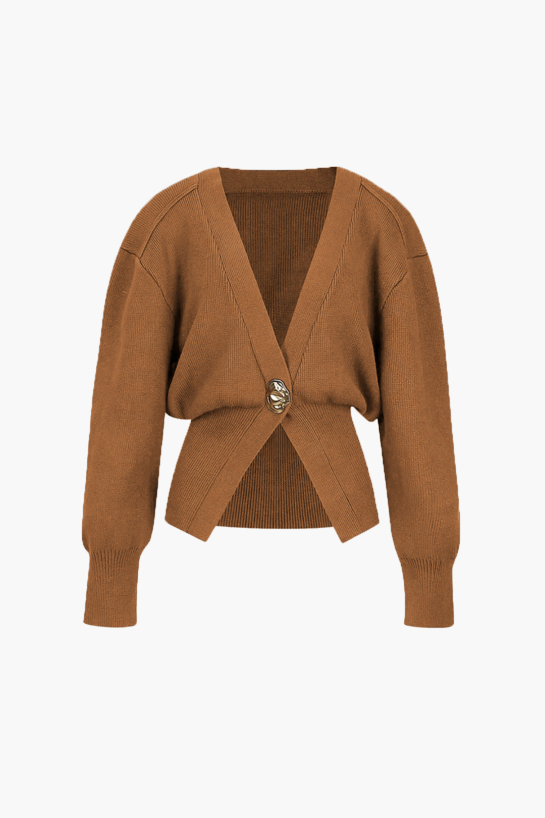 Maristel | Damski elegancki sweter dzianinowy – ozdobne złote guziki